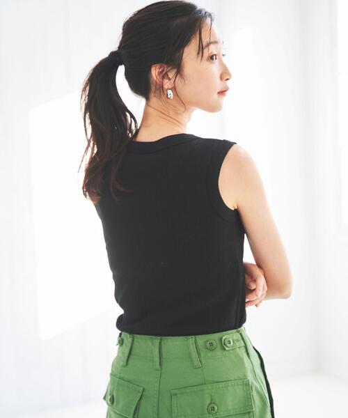 coen（コーエン）の「ハリヌキリブタンクトップ（タンクトップ・レディース・ブラック/ホワイト/ダークブラウン/ライム・M/L）」の21枚目の写真