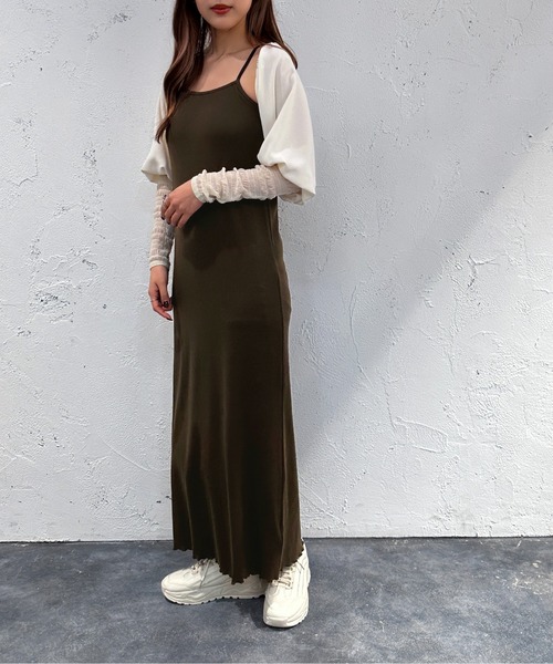 apres jour mignon(アプレジュールミニョン)の「カップ付きキャミワンピース【ZOZOTOWN限定アイテム】(ワンピース・レディース・オートミール/ネイビー/ブラック/ダークブラウン・フリー/X-LARGE)」の13枚目の写真