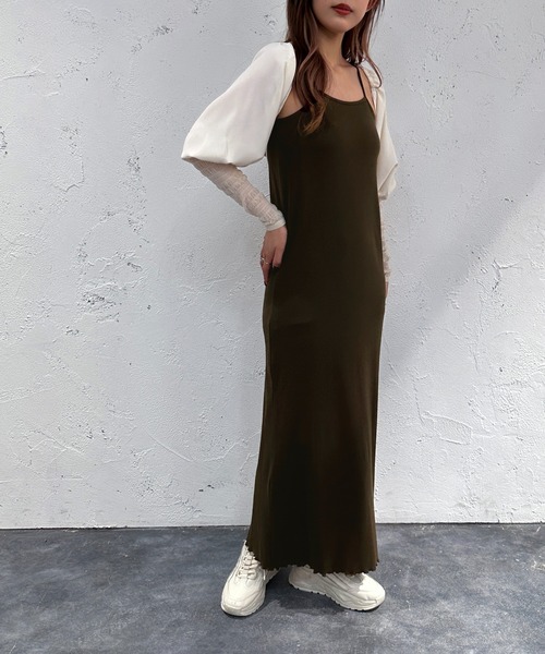 apres jour mignon(アプレジュールミニョン)の「カップ付きキャミワンピース【ZOZOTOWN限定アイテム】(ワンピース・レディース・オートミール/ネイビー/ブラック/ダークブラウン・フリー/X-LARGE)」の14枚目の写真