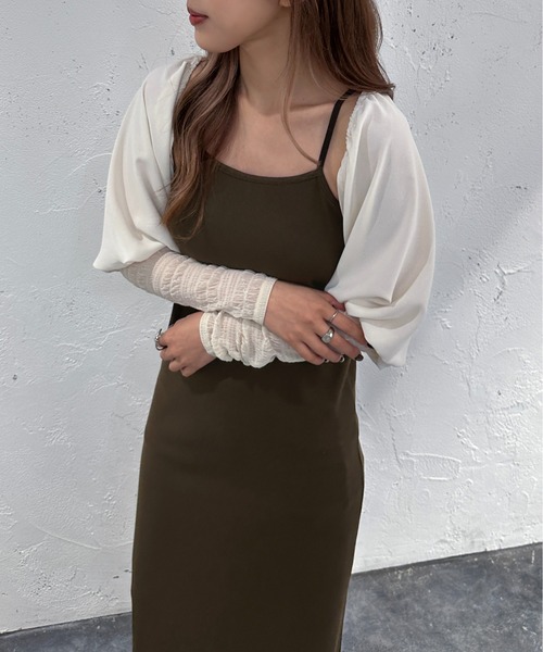 apres jour mignon(アプレジュールミニョン)の「カップ付きキャミワンピース【ZOZOTOWN限定アイテム】(ワンピース・レディース・オートミール/ネイビー/ブラック/ダークブラウン・フリー/X-LARGE)」の16枚目の写真