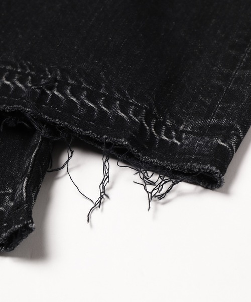 Jieda（ジエダ）の「DAMAGE LOOSE FIT DENIM（デニムパンツ・メンズ・ブラック・1/2）」の3枚目の写真