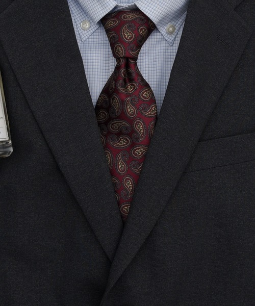 CALIFORNIA OUTFITTERS（カリフォルニア アウトフィッターズ）の「STD 3-  ビジネス ストライプ  カジュアル フォーマル ペイズリー ニット ネクタイ（ネクタイ・メンズ・ブラック/ワイン系/ワイン系1/ネイビー×ホワイト/ネイビー系7/ネイビー系4/ネイビー系5/ネイビー系6/ネイビー系2/ネイビー系3/ネイビー系1/ブラウン系1/ブラウン系2/グレー系1/グレー系2/グレー系3/ネイビー/グレー/グリーン系1/ブラウン系3/レッド/オリーブ/グリーン・ONE SIZE）」の21枚目の写真