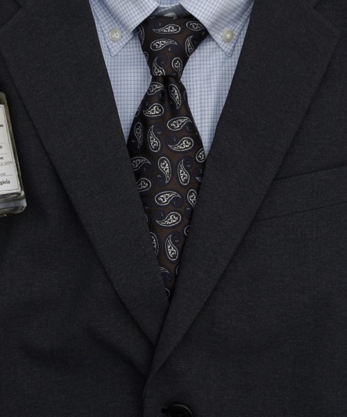 CALIFORNIA OUTFITTERS（カリフォルニア アウトフィッターズ）の「STD 3-  ビジネス ストライプ  カジュアル フォーマル ペイズリー ニット ネクタイ（ネクタイ・メンズ・ブラック/ワイン系/ワイン系1/ネイビー×ホワイト/ネイビー系7/ネイビー系4/ネイビー系5/ネイビー系6/ネイビー系2/ネイビー系3/ネイビー系1/ブラウン系1/ブラウン系2/グレー系1/グレー系2/グレー系3/ネイビー/グレー/グリーン系1/ブラウン系3/レッド/オリーブ/グリーン・ONE SIZE）」の9枚目の写真