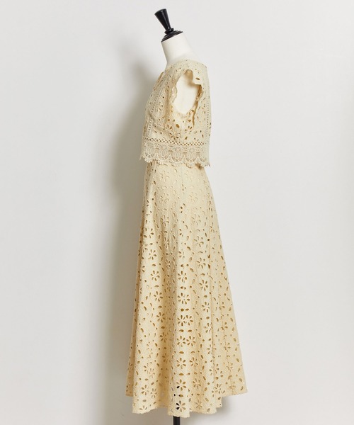 NOELA（ノエラ）の「コットンレースマキシワンピ（ワンピース・レディース・ブラック/オフホワイト/サックスブルー/イエロー・S/M）」の21枚目の写真