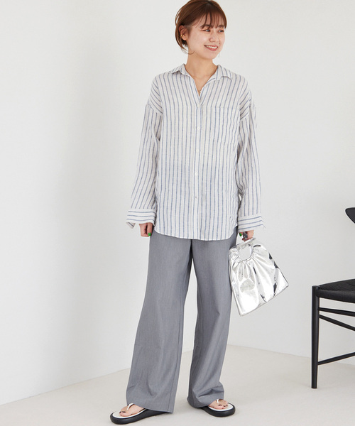 JOURNAL STANDARD relume(ジャーナルスタンダード レリューム)の「TRストレッチイージーパンツ(その他パンツ・レディース・ブラック/グレー・36/38)」の8枚目の写真