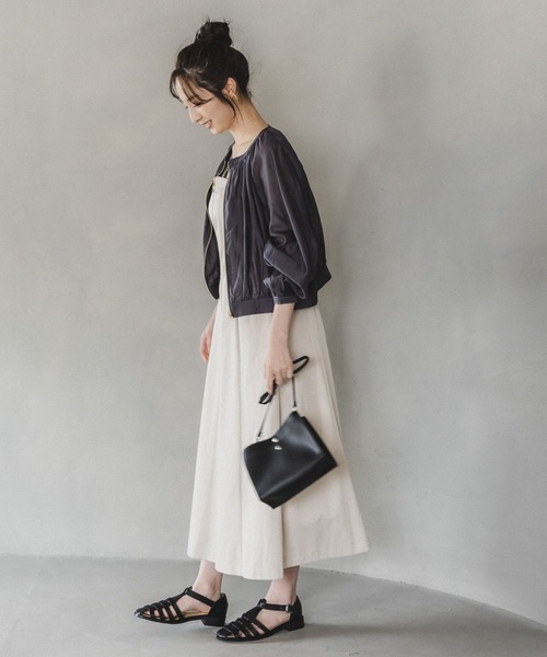 Andemiu（アンデミュウ）の「オーバーオールフウジャンスカ199477（ジャンパースカート・レディース・チャコール/アイボリー/ベージュ・FREE）」の7枚目の写真