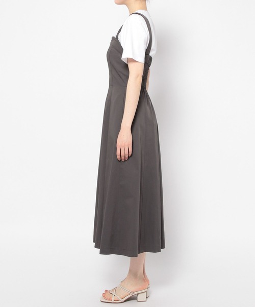 Andemiu（アンデミュウ）の「オーバーオールフウジャンスカ199477（ジャンパースカート・レディース・チャコール/アイボリー/ベージュ・FREE）」の10枚目の写真
