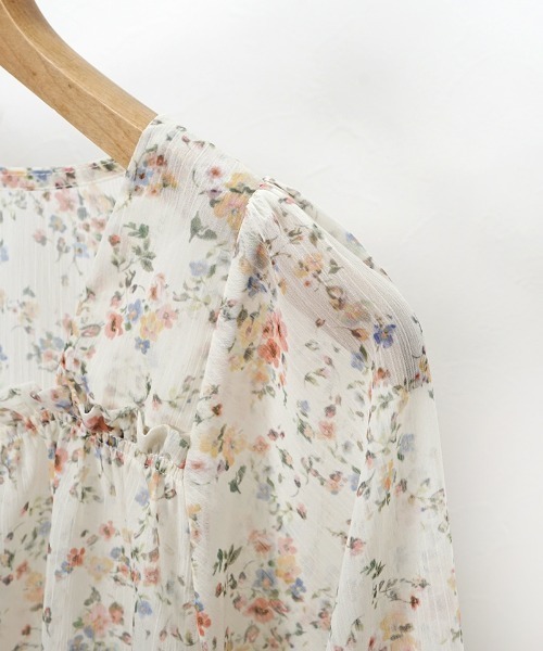 flower（フラワー）の「フローラルキャンディブラウス（シャツ/ブラウス・レディース・ブルー/アイボリー・FREE）」の17枚目の写真