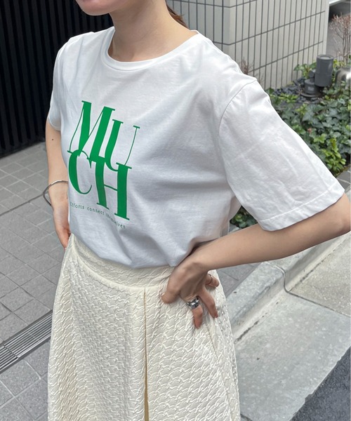 feepur(フェピュール)の「MUCH光沢ラバーTee(Tシャツ/カットソー・レディース・ホワイト×ブラック/ホワイト/ブルー/チャコールグレー/オフホワイト・MEDIUM)」の3枚目の写真