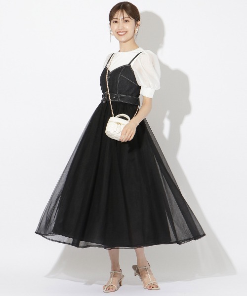 AND COUTURE（アンドクチュール）の「デニム×チュールフレア