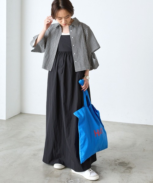 forksy.(フォルクシー)の「【forksy.】カットオフ半袖クロップドシャツ(シャツ/ブラウス・レディース・ブルー/オフホワイト/ホワイト×ブラック・FREE)」の18枚目の写真