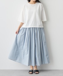 ギャザーフレアスカート【サスティナブル】