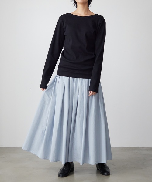 for/c（フォーシー）の「ギャザーフレアスカート【サスティナブル】（スカート・レディース・チャコール/グレイッシュブルー・M/L）」の10枚目の写真