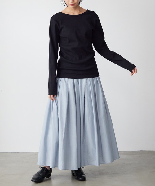 for/c（フォーシー）の「ギャザーフレアスカート【サスティナブル】（スカート・レディース・チャコール/グレイッシュブルー・M/L）」の11枚目の写真