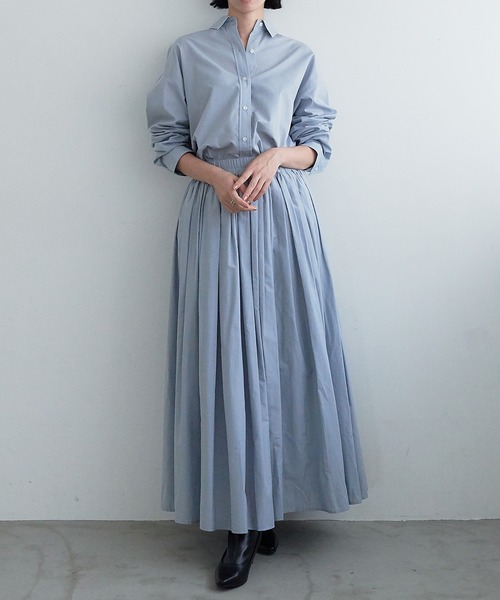 for/c（フォーシー）の「ギャザーフレアスカート【サスティナブル】（スカート・レディース・チャコール/グレイッシュブルー・M/L）」の16枚目の写真