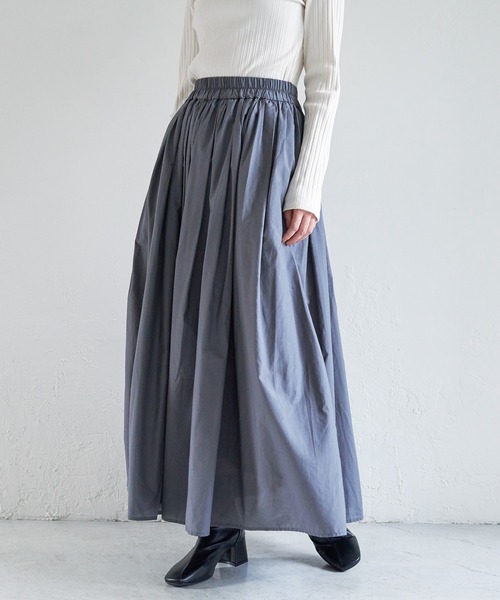 for/c（フォーシー）の「ギャザーフレアスカート【サスティナブル】（スカート・レディース・チャコール/グレイッシュブルー・M/L）」の18枚目の写真