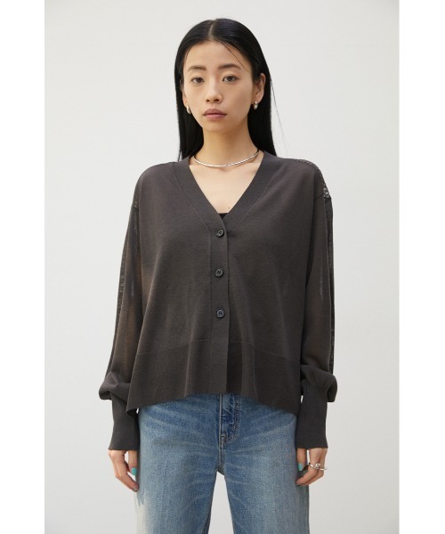 crie conforto（クリーコンフォルト）の「バックメッシュカーデ（カーディガン/ボレロ・レディース・オフホワイト/ブルー/ライトパープル/ピンク/チャコールグレー/ボルドー・FREE）」の17枚目の写真