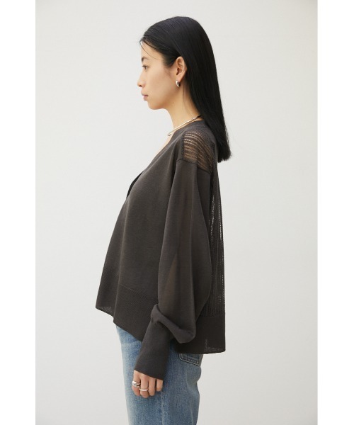 crie conforto（クリーコンフォルト）の「バックメッシュカーデ（カーディガン/ボレロ・レディース・オフホワイト/ブルー/ライトパープル/ピンク/チャコールグレー/ボルドー・FREE）」の19枚目の写真