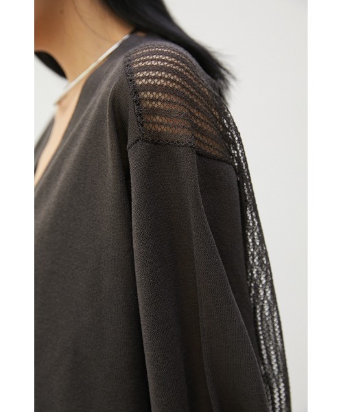 crie conforto（クリーコンフォルト）の「バックメッシュカーデ（カーディガン/ボレロ・レディース・オフホワイト/ブルー/ライトパープル/ピンク/チャコールグレー/ボルドー・FREE）」の21枚目の写真