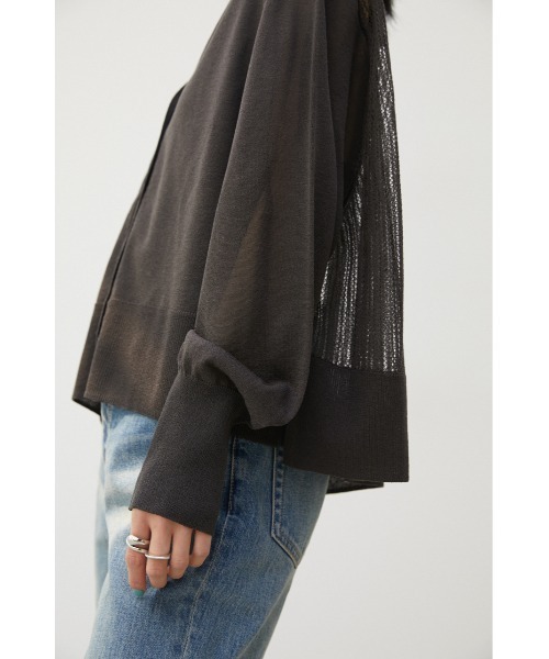 crie conforto（クリーコンフォルト）の「バックメッシュカーデ（カーディガン/ボレロ・レディース・オフホワイト/ブルー/ライトパープル/ピンク/チャコールグレー/ボルドー・FREE）」の22枚目の写真