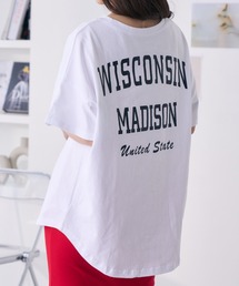 バックカレッジロゴ オーバーTシャツ