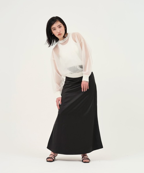 TINA：JOJUN（ティーナジョジュン）の「シアーニット プルオーバー TINA：JOJUN（ニット/セーター・レディース・ピンク/オフホワイト・M）」の4枚目の写真