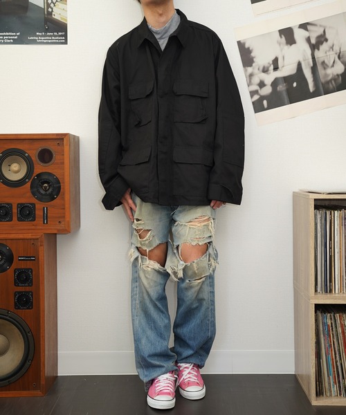 2AM(ツーエイエム)の「【U.S MILITARY / ユーエスミリタリー】BDU FATIGUE JACKET COMMERCIAL MODEL ファティーグジャケット 米軍 サファリジャケット(ミリタリージャケット・メンズ・ブラック/ネイビー/グレー・X-LARGE/LARGE/MEDIUM/SMALL/X-SMALL)」の19枚目の写真