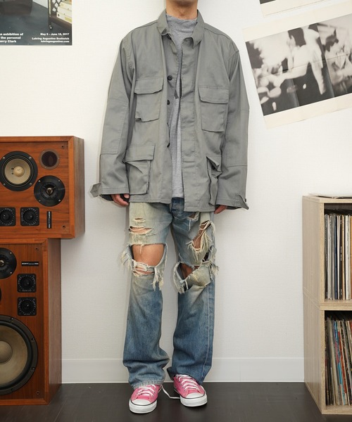 2AM(ツーエイエム)の「【U.S MILITARY / ユーエスミリタリー】BDU FATIGUE JACKET COMMERCIAL MODEL ファティーグジャケット 米軍 サファリジャケット(ミリタリージャケット・メンズ・ブラック/ネイビー/グレー・X-LARGE/LARGE/MEDIUM/SMALL/X-SMALL)」の20枚目の写真