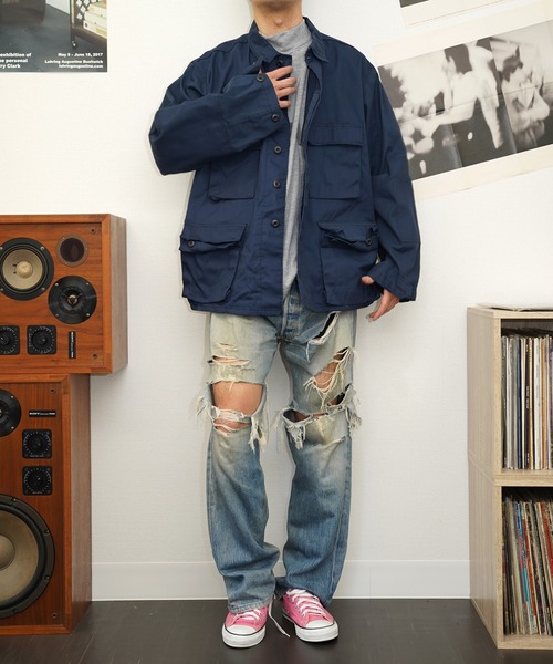 2AM(ツーエイエム)の「【U.S MILITARY / ユーエスミリタリー】BDU FATIGUE JACKET COMMERCIAL MODEL ファティーグジャケット 米軍 サファリジャケット(ミリタリージャケット・メンズ・ブラック/ネイビー/グレー・X-LARGE/LARGE/MEDIUM/SMALL/X-SMALL)」の18枚目の写真