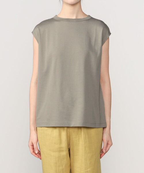 handvaerk（ハンドバーク）の「handvaerk | 60/2 ボトルネックノースリーブTシャツ WOMEN（Tシャツ/カットソー・レディース・ライトグレー/ダークグレー/ホワイト/ブラック/グレー・S）」の11枚目の写真