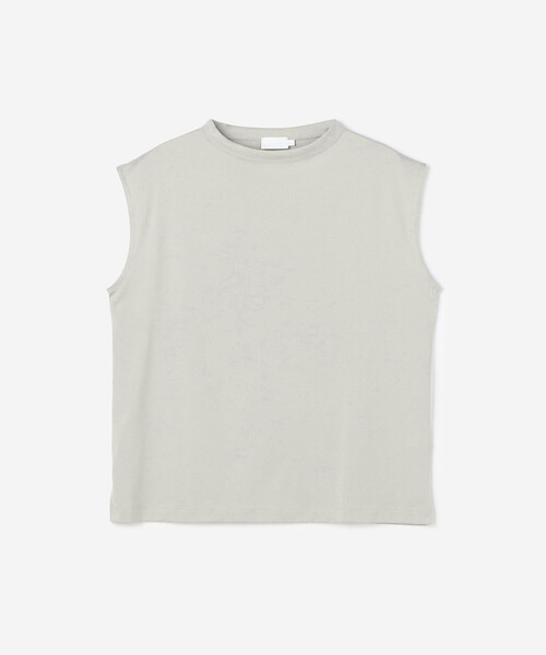 handvaerk（ハンドバーク）の「handvaerk | 60/2 ボトルネックノースリーブTシャツ WOMEN（Tシャツ/カットソー・レディース・ライトグレー/ダークグレー/ホワイト/ブラック/グレー・S）」の10枚目の写真