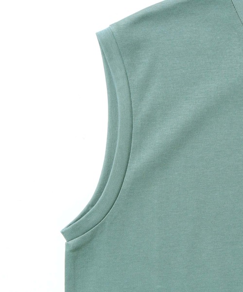 hunch(ハンチ)の「ベーシックノースリーブカットソー Tシャツ(Tシャツ/カットソー・レディース・パープル/グリーン/ブラック/オフホワイト/グレー/ライトグリーン/ブルー/ダークグリーン/ブラウン/ピンク・FREE)」の22枚目の写真