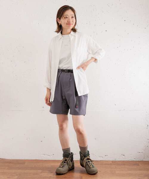 EKAL（エカル）の「フレンチスリーブカットソー（Tシャツ/カットソー・レディース・グリーン/ベージュ系その他/ブラウン/ホワイト・ONE）」の18枚目の写真