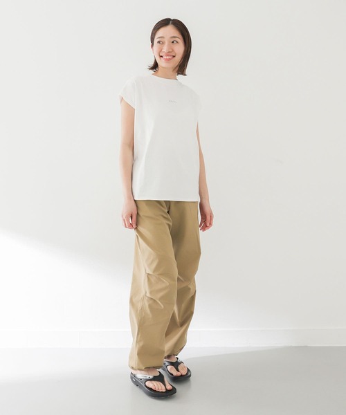 EKAL（エカル）の「フレンチスリーブカットソー（Tシャツ/カットソー・レディース・グリーン/ベージュ系その他/ブラウン/ホワイト・ONE）」の10枚目の写真