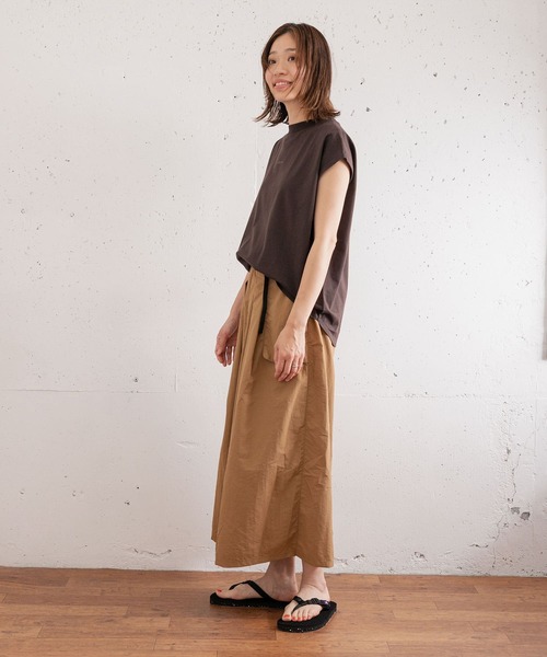 EKAL（エカル）の「フレンチスリーブカットソー（Tシャツ/カットソー・レディース・グリーン/ベージュ系その他/ブラウン/ホワイト・ONE）」の20枚目の写真