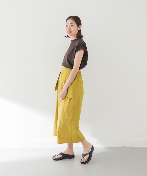 EKAL（エカル）の「フレンチスリーブカットソー（Tシャツ/カットソー・レディース・グリーン/ベージュ系その他/ブラウン/ホワイト・ONE）」の21枚目の写真