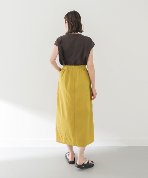 EKAL（エカル）の「フレンチスリーブカットソー（Tシャツ/カットソー・レディース・グリーン/ベージュ系その他/ブラウン/ホワイト・ONE）」の8枚目の写真