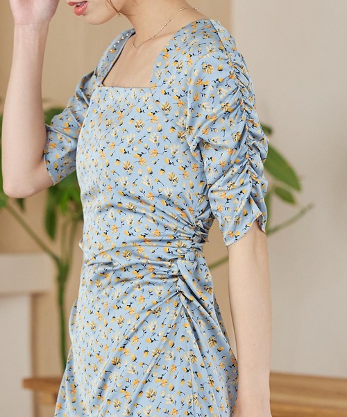 セール】華奢見えオプティカルフラワーワンピース（ワンピース）｜KOBE