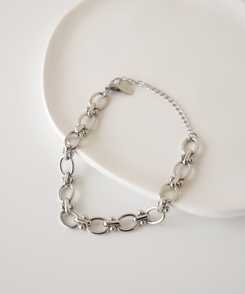 IAMUSE（アイアミューズ）の「金属アレルギー対応　チェーンブレスレット S1009【IAMUSE】（ブレスレット・レディース・シルバー/ゴールド・FREE）」の2枚目の写真