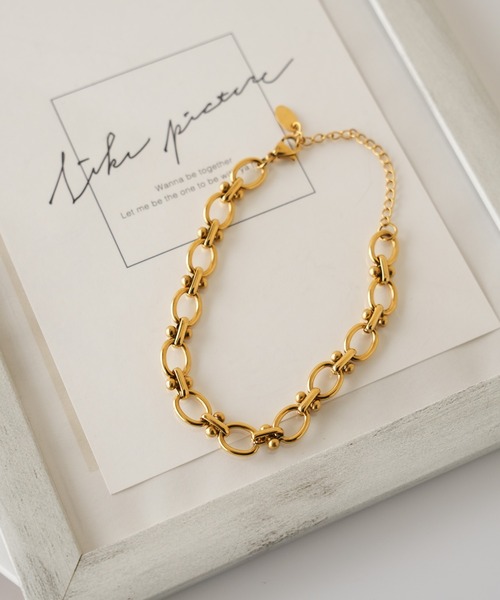 IAMUSE（アイアミューズ）の「金属アレルギー対応　チェーンブレスレット S1009【IAMUSE】（ブレスレット・レディース・シルバー/ゴールド・FREE）」の3枚目の写真