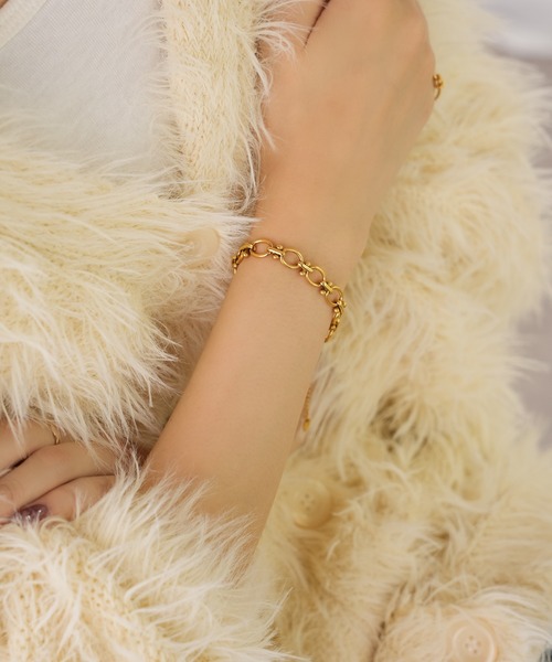 IAMUSE（アイアミューズ）の「金属アレルギー対応　チェーンブレスレット S1009【IAMUSE】（ブレスレット・レディース・シルバー/ゴールド・FREE）」の6枚目の写真