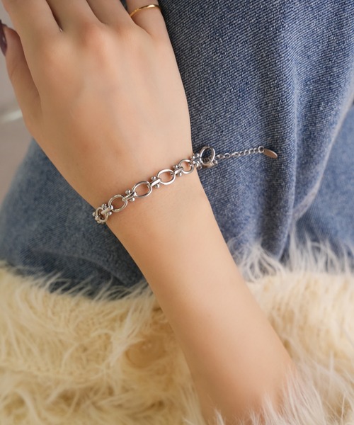 IAMUSE（アイアミューズ）の「金属アレルギー対応　チェーンブレスレット S1009【IAMUSE】（ブレスレット・レディース・シルバー/ゴールド・FREE）」の11枚目の写真