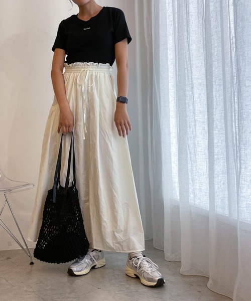 WEGO（ウィゴー）の「WEGO/【一部店限定】ビッグポケットロングスカート（スカート・レディース・ブラック/ホワイト・FREE）」の10枚目の写真