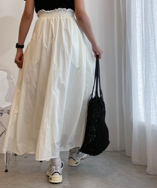 WEGO（ウィゴー）の「WEGO/【一部店限定】ビッグポケットロングスカート（スカート・レディース・ブラック/ホワイト・FREE）」の11枚目の写真