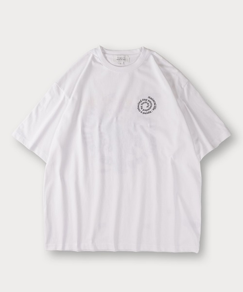 TIMELY WARNING（タイムリーワーニング）の「バックプリントフォトTシャツ/ビッグシルエット（Tシャツ/カットソー・メンズ・ブラック/ホワイト/ホワイト系その他・M/L/XL）」の4枚目の写真