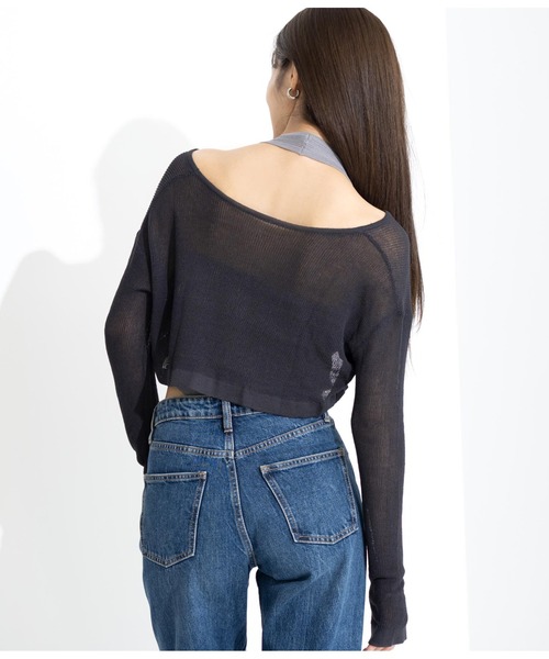 ANAP(アナップ)の「ホルタータンクフロントギャザーニットトップスセット(ニット/セーター・レディース・ブラウン/カーキ/スミクロ・FREE)」の8枚目の写真