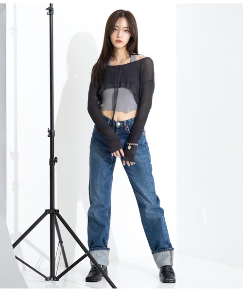 ANAP(アナップ)の「ホルタータンクフロントギャザーニットトップスセット(ニット/セーター・レディース・ブラウン/カーキ/スミクロ・FREE)」の13枚目の写真