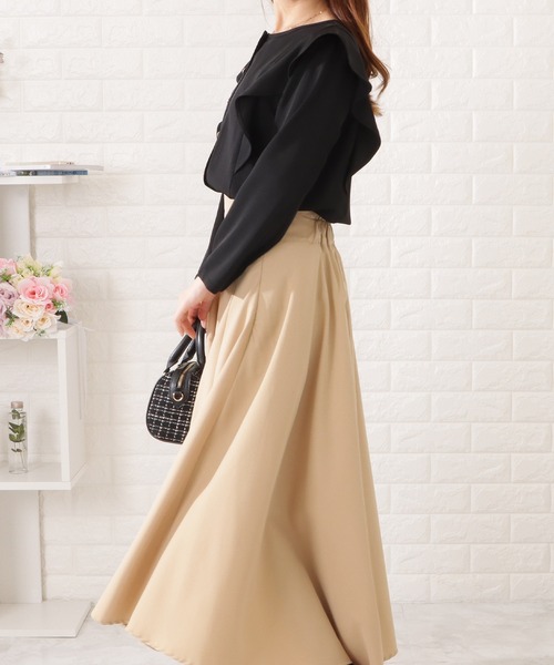 Lace Ladies(レースレディース)の「2WAYクルーネックフリル長袖トップス(シャツ/ブラウス・レディース・グレー/ネイビー/アイボリー/ブラック・FREE/S)」の5枚目の写真