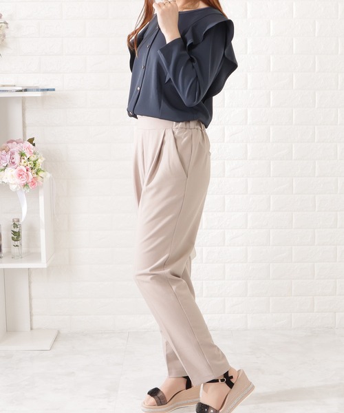Lace Ladies(レースレディース)の「2WAYクルーネックフリル長袖トップス(シャツ/ブラウス・レディース・グレー/ネイビー/アイボリー/ブラック・FREE/S)」の16枚目の写真