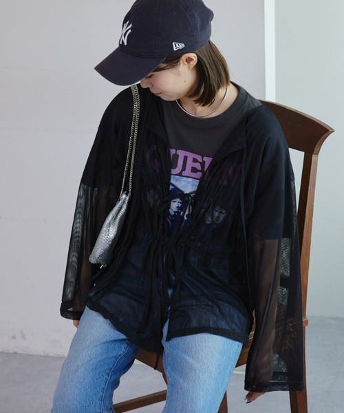 CIAOPANIC TYPY(チャオパニックティピー)の「ドロストチュールシアートップス(シャツ/ブラウス・レディース・ブラック/ホワイト/グレー・ONE SIZE)」の13枚目の写真